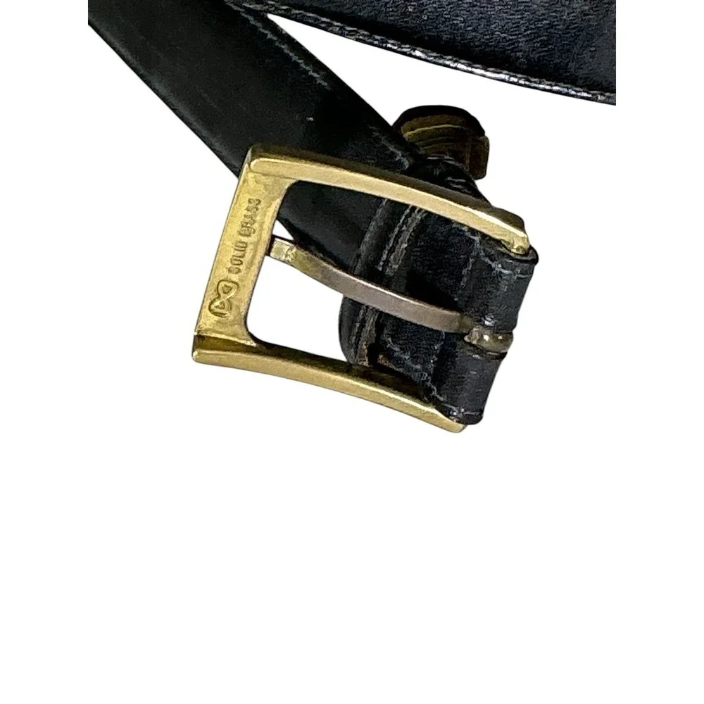 Trafalgar Black Leather Belt 42